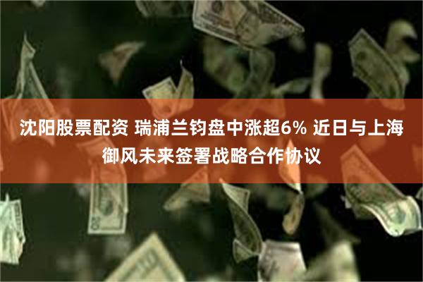沈阳股票配资 瑞浦兰钧盘中涨超6% 近日与上海御风未来签署战略合作协议