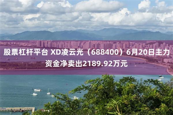 股票杠杆平台 XD凌云光（688400）6月20日主力资金净卖出2189.92万元