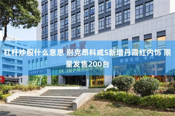 杠杆炒股什么意思 别克昂科威S新增丹霞红内饰 限量发售200台