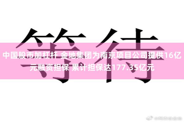 中国股市加杠杆 金地集团为南京项目公司提供16亿元融资担保 累计担保达177.35亿元