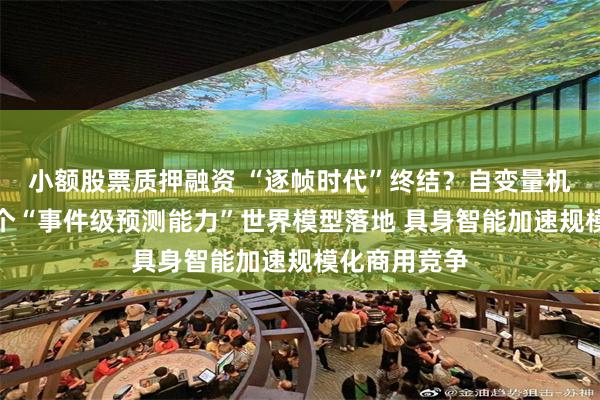 小额股票质押融资 “逐帧时代”终结？自变量机器人全球首个“事件级预测能力”世界模型落地 具身智能加速规模化商用竞争