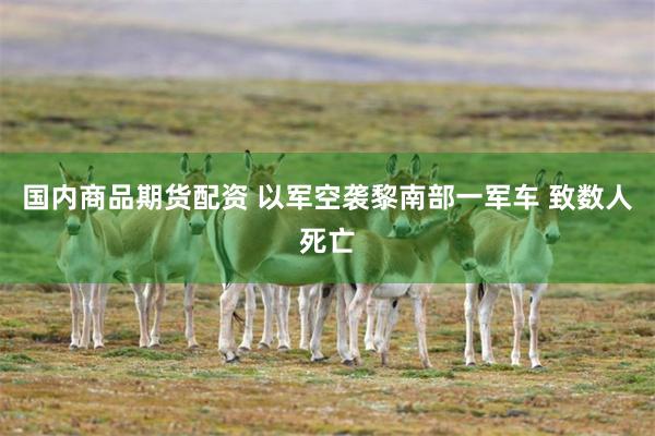 国内商品期货配资 以军空袭黎南部一军车 致数人死亡