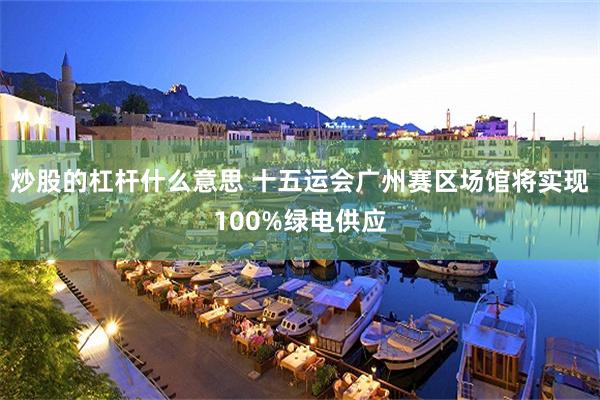 炒股的杠杆什么意思 十五运会广州赛区场馆将实现100%绿电供应