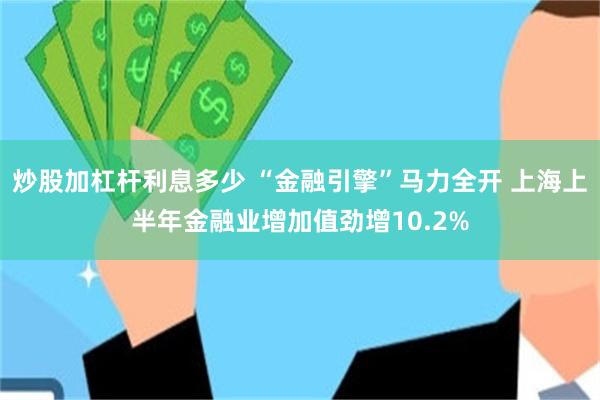 炒股加杠杆利息多少 “金融引擎”马力全开 上海上半年金融业增加值劲增10.2%