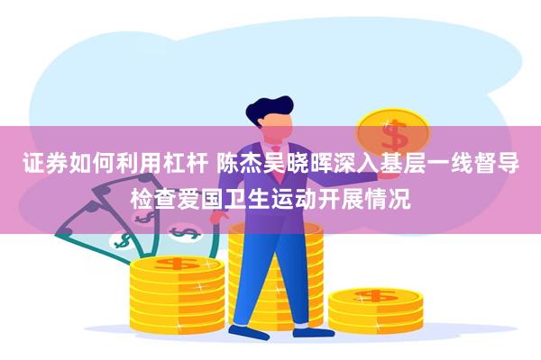 证券如何利用杠杆 陈杰吴晓晖深入基层一线督导检查爱国卫生运动开展情况