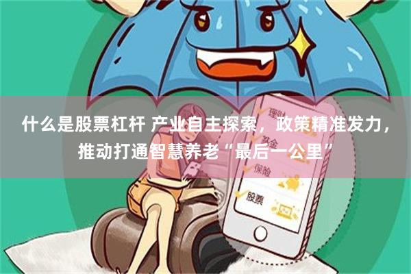 什么是股票杠杆 产业自主探索，政策精准发力，推动打通智慧养老“最后一公里”